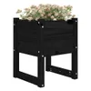 vidaXL Pflanzkübel Schwarz 40x40x52,5 cm Massivholz Kiefer Produktbild-Vorschau 3