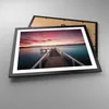 Gerahmtes Poster - Schwarzer Rahmen - Brücke Rosa Himmel - Produktbild-Vorschau 3