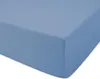 A close-up view of a blue fitted sheet. Náhľad obrázku produktu