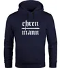 Hoodie Herren Ehrenmann Kapuzen-Pullover Moonworks® schwarz Produktbild-Vorschau 1