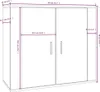 vidaXL Sideboard Betongrau 80x33x70 cm Holzwerkstoff Produktbild-Vorschau 8