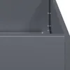 A close-up view of the corner of a dark gray planter box, showing the metal construction and screw details. Anteprima dell’immagine prodotto