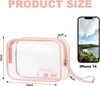 Aucuu borsa da toilette trasparente 2 pezzi in PVC borsa Anteprima dell’immagine prodotto 2