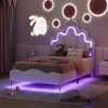 CDGlobal Łóżko tapicerowane pojedyncze 90x200 cm, łóżko Podgląd zdjęcia produktu 1