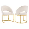 Set di 2 sedie da pranzo Flieks, con gambe placcate in oro, Anteprima dell’immagine prodotto 8