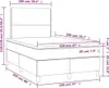 Boxspringbett mit Matratze Schwarz 120x200 cm Stoff Produktbild-Vorschau 5