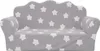 vidaXL Detská 2-miestna pohovka Light Grey s hviezdami Soft Náhľad obrázku produktu 3