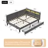 INONEFT Gestoffeerd bed 140x200 cm met LED-verlichting en Productafbeelding-voorbeeld 13