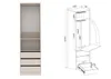 Marmex TRES R SET Kleiderschrank ohne Türen 380x206x51cm, Produktbild-Vorschau 5