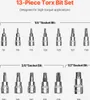 VEVOR Torx Bohrer Steckschlüsselsatz 13-tlg. Stern T8–T60, Produktbild-Vorschau 3