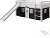 Homestyle4u Hochbett 90x200 mit Rutsche Lattenrost Vorhang Produktbild-Vorschau 12