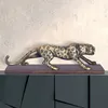 WOHNLING Dekofigur Panther Aluminium Gold 63 cm mit Produktbild-Vorschau 1