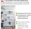 A telescopic shelving system for shoes and clothes in a closet. Produktbild-Vorschau