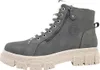 A single gray boot with a thick beige sole and white fur lining. Produktbild-Vorschau