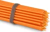 50x Stabkerzen orange Tropffrei Rußfrei dünn L 16cm Premium Produktbild-Vorschau 1