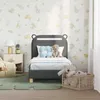 vidaXL Kinderbettgestell mit Kopfteil Dunkelgrau 70 x 140 Produktbild-Vorschau 3