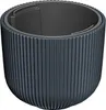 A dark gray planter with vertical ribbed texture and an inner anthracite-colored liner. Náhled obrázku produktu