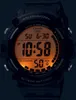 A close-up of a digital watch with an illuminated orange display. Náhled obrázku produktu