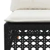 vidaXL Gartensofa mit Kissen 3-Sitzer Schwarz Poly Rattan Produktbild-Vorschau 7