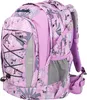 A pink backpack with a floral pattern, shown from a side-angle. Anteprima dell’immagine prodotto