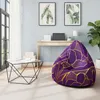 A modern living room with a bean bag chair, a coffee table, and a desk. Náhled obrázku produktu