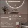 Badspiegel mit Beleuchtung, rund, 60cm, rahmenlos, Kaltweiß Produktbild-Vorschau 4
