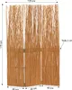 Homestyle4u Paravent Raumteiler 3 teilig Weide Natur Indoor Produktbild-Vorschau 6