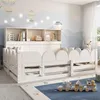 Merax Kinderbett Holzbett 140x200cm mit Rausfallschutz und Produktbild-Vorschau 4