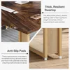 Close-up shots of a desk's features, including its thickness and anti-slip pads. Anteprima dell’immagine prodotto