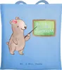 Mr. & Mrs. Panda Tote Bag Dozentin Herz - Sky Blue - Produktbild-Vorschau 1