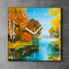 Coloray Uhr auf Leinwand 30x30 cm Wand Uhr Dekoration Produktbild-Vorschau 2