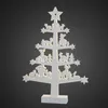 LED Weihnachtsbaum Holz weiß Deko Winter Weihnachten Produktbild-Vorschau 2