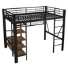 Hochbett 140x200 cm Metallbett mit LED-Beleuchtung Stauraum Produktbild-Vorschau 13
