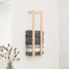 vidaXL Wieszak na ręczniki 23x18x90 cm lite drewno sosnowe Podgląd zdjęcia produktu 2
