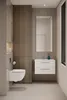 Armoire de salle de bain Stamar, blanche brillante, pour Voir les images du produit 7