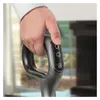 A hand is pressing buttons on the handle of a cleaning device. Produktbild-Vorschau