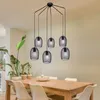 Hängeleuchte, 6-Flammig, Gitter, schwarz, 75 cm Produktbild-Vorschau 6