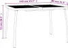 vidaXL Tavolo da giardino antracite 110x80x72 cm griglia in Anteprima dell’immagine prodotto 7
