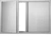 A stainless steel outdoor kitchen access door, with one door slightly ajar. Anteprima dell’immagine prodotto