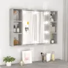 vidaXL Zrcadlová skříňka s LED betonem šedá 76x15x55 cm - Náhled obrázku produktu 2