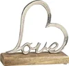 XL Dekoelement in „Herzform“ mit silberner Schrift „Love“ | Produktbild-Vorschau 1