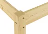 Close-up of a wooden bed frame corner joint. Produktbild-Vorschau