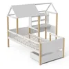 LVHOM Hausbett 90x200cm mit Schublade, Kinderbett mit Produktbild-Vorschau 8