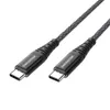 Swissten - Cabo Polyamid USB-C - USB-C 1,5 m (antracit) Produktbild-Vorschau 2