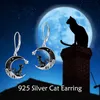 Orecchini a forma di luna pendenti, in argento sterling Anteprima dell’immagine prodotto 6