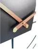 HSXL – Große minimalistische Wanduhr aus schwarzem Metall – Produktbild-Vorschau 7