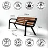 REKORD Viking BIS Palisander Gartenbank 186 cm 3-4 Sitzer Produktbild-Vorschau 2