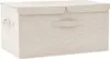 vidaXL Úložný box látkový 50x30x25 cm krémový Náhľad obrázku produktu 1
