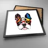 Gerahmtes Poster - Schwarzer Rahmen - Hund Brille Bunt Produktbild-Vorschau 3