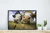 MuchoWow® MuchoWow® Gerahmtes Poster Kühe - Heu - Porträt Produktbild-Vorschau 5